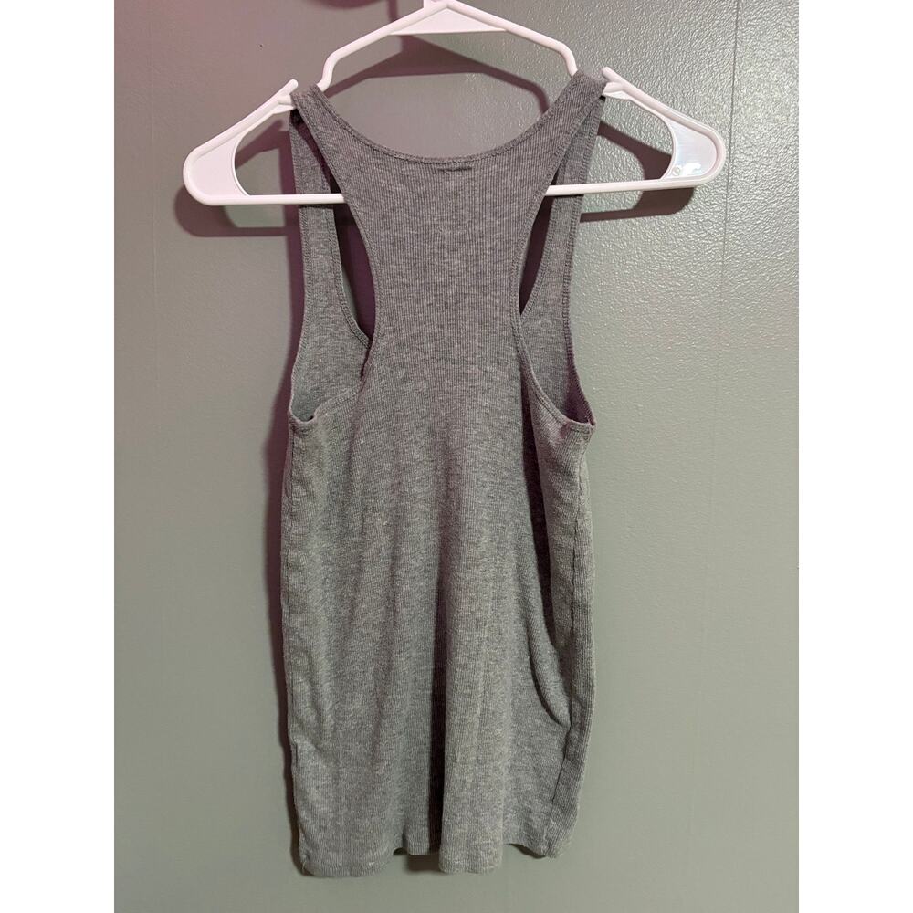 Zara Trafaluc Gray Ribbed Racerback Tank - M - Picture 2 of 3
